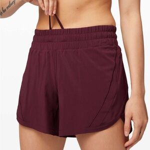 Lululemon Hotty Hot Maroon Athletic Shorts